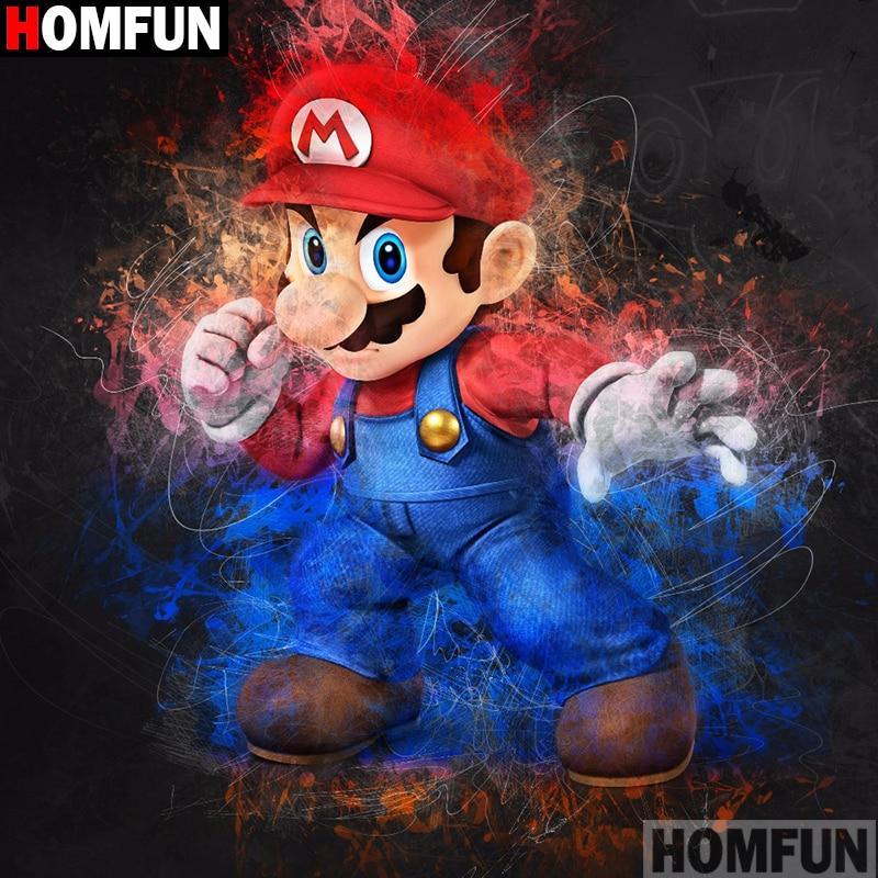 5D Diamond Painting Mario From Mario Brothers Kit ...