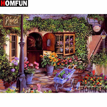 5d Diamond Painting Phoebe S Flower Shop Kit Bonanza Marketplace