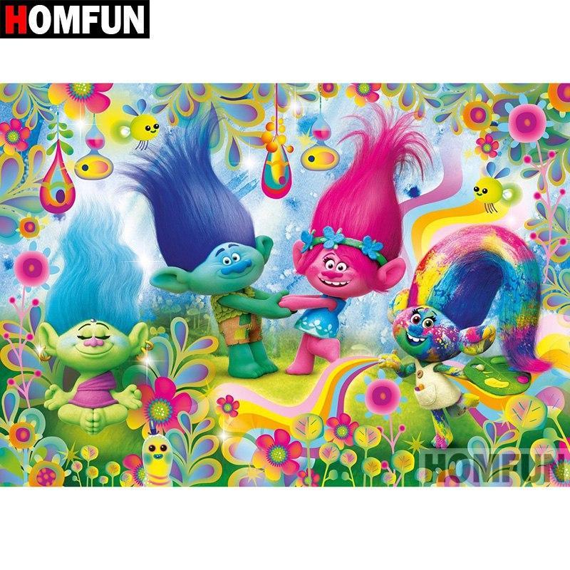 5D Diamond Painting Poppy and Branch Trolls Kit | Bonanza ...