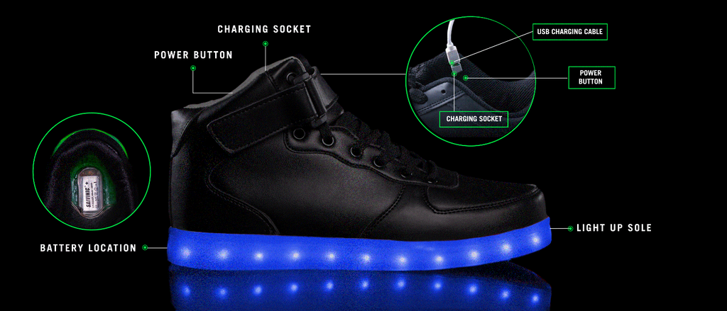skechers light up shoes battery