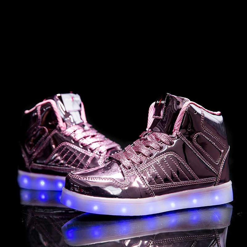 rose gold light up shoes