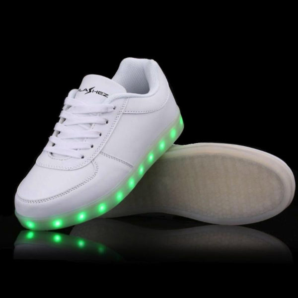 Flashez LED Trainers - White Classics 