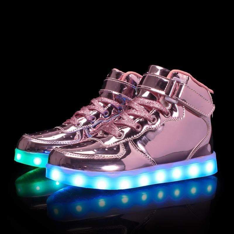 rose gold light up shoes