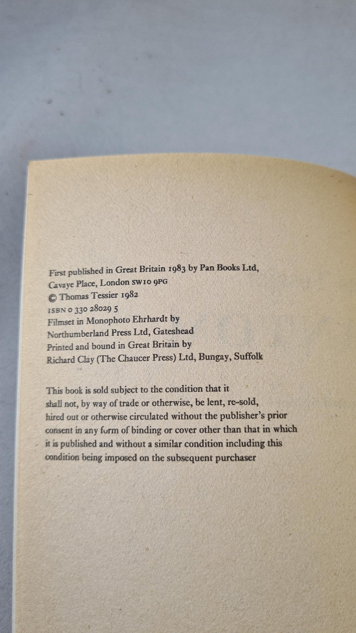 Thomas Tessier - Phantom, Pan Books, 1983, Paperbacks – Richard Dalby's ...