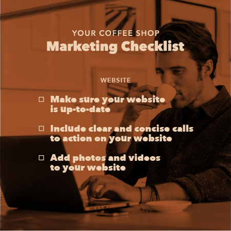 Website marketing checklist for coffee shops