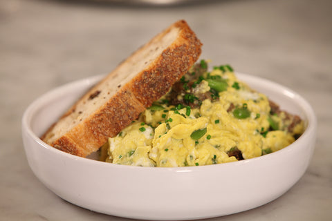 Toast and Eggs, How to Make Scrambled Eggs with a Steam Wand