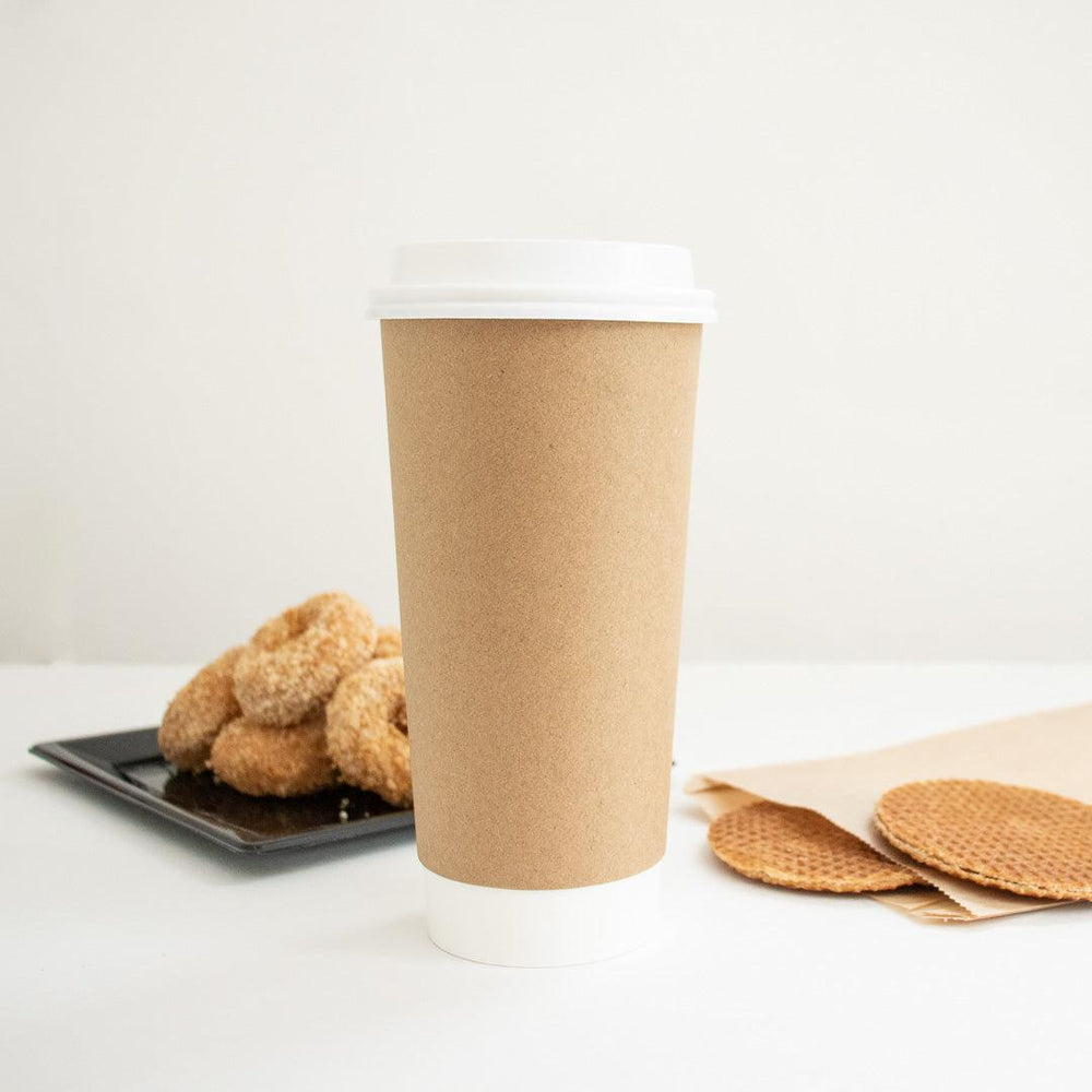 500-CT Disposable Red 16-oz Hot Beverage Cups with Ripple Wall Design: No Need for Sleeves - Perfect for Cafes - Eco-Friendly Recyclable Paper