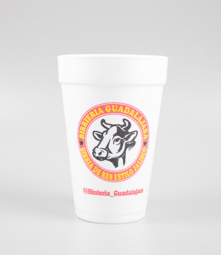 Styrofoam drink cup. Trendy and fun customized coffee cup. Hot cup factory has every product you need for your cafe, work with a professional designer for FREE to customize your coffee shop with hot cup factory today! 