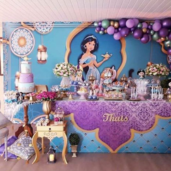 Kit Festa Princesas Disney Painel Topo de Bolo e Totens EVA