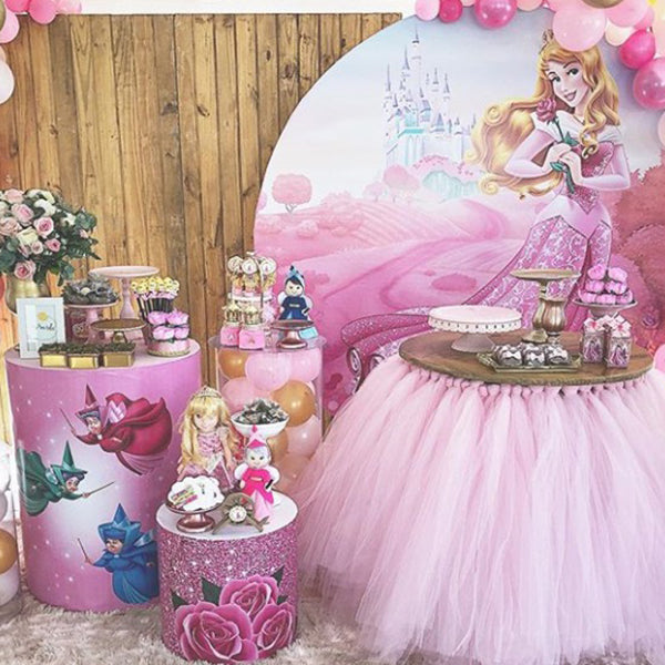 Kit Festa Redondo Princesa Aurora A Bela Adormecida - Decoração