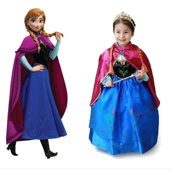 vestido anna frozen infantil