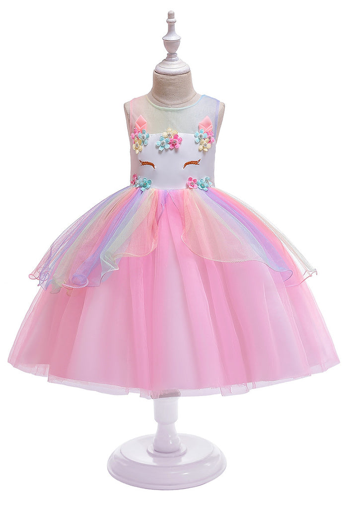 vestido tema unicórnio infantil