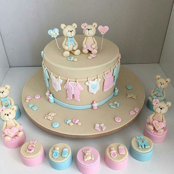 Bolo De Fraldas Para Cha De Bebe Revelacao Compartilhar Bolo