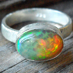 Rare honeycomb pattern opal jewelry