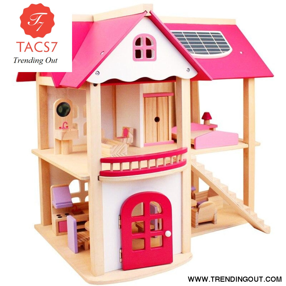 kids wooden dollhouse