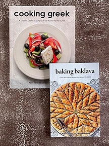 Cooking Greek and Baklava cookbooks