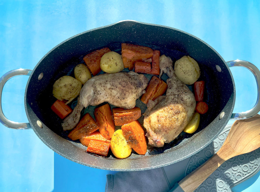 Greek roasted chicken with potatoes traditional recipe