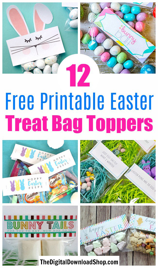 Free Printable Easter Treat Bag Toppers