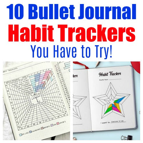 10 Bullet Journal Habit Trackers- If you want to start a good habit or end a bad one, you need a habit tracker! These 10 bullet journal habit trackers are easy to use, and so helpful! | bullet journal habit chart ideas, #bulletJournal #bujo #planner #habitTracker #planning #journal #plannerAddict #printable #goals #habits #resolutions #DigitalDownloadShop
