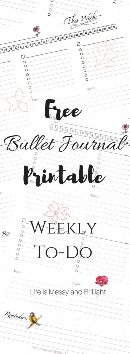 10 Bullet Journal Inserts You Need- The bullet journal is a great way to organize and plan out your life. But drawing all your own bujo pages takes time! Save time and start planning faster with these printable bullet journal inserts! | bullet journal downloads, journaling, free bullet journal pages, planner addict, habit tracker, books to read, mood tracker #bullet journal #bujo #planner #printable