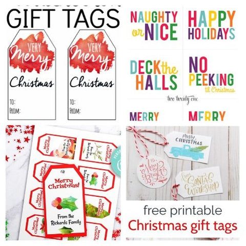 24 DIY Christmas Tags- If you want the perfect finishing touch for your holiday gift wrapping, you need to check out these printable Christmas tags! There are so many pretty DIY holiday tags to choose from! | #freePrintables #freePrintable #Christmas #giftTags #DigitalDownloadShop