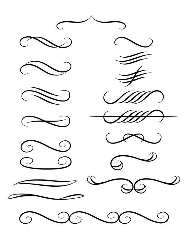 18 Calligraphy Dividers | The Digital Download Shop