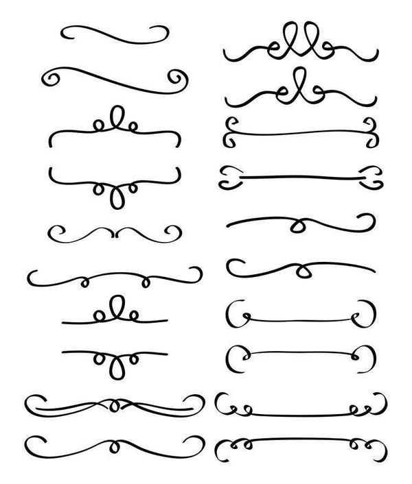 Download 20 Simple Flourish Dividers Clipart The Digital Download Shop