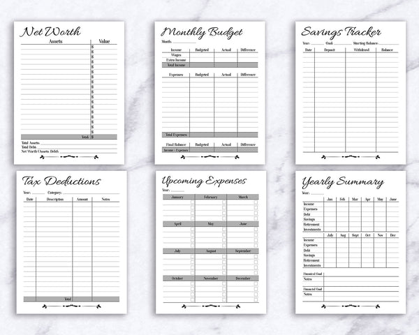 budget binder printable