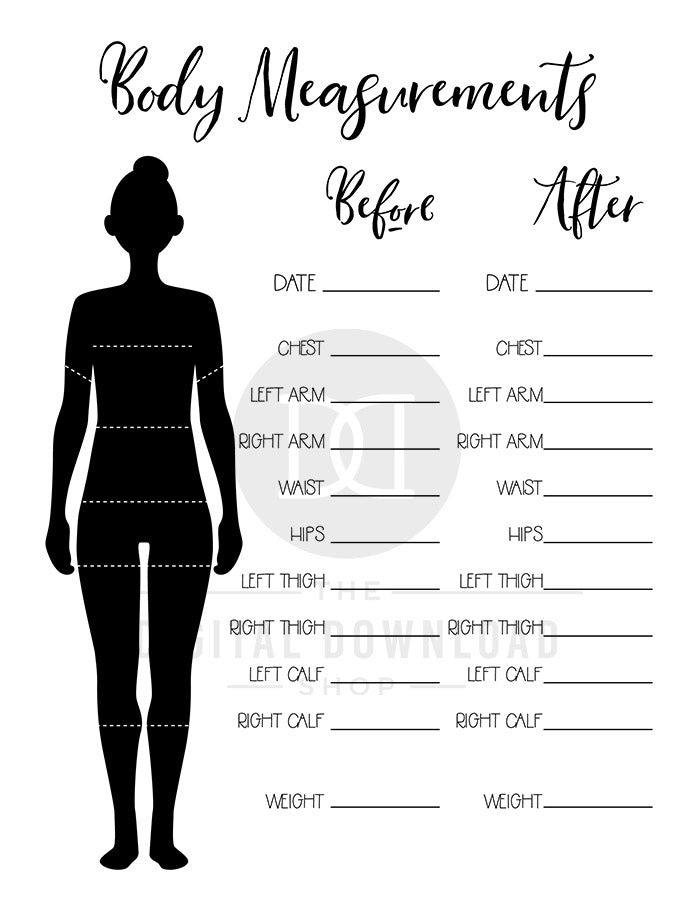 Weight And Measurements Chart Printable