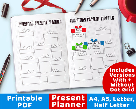 Present Planner Printable from The Digital Download Shop