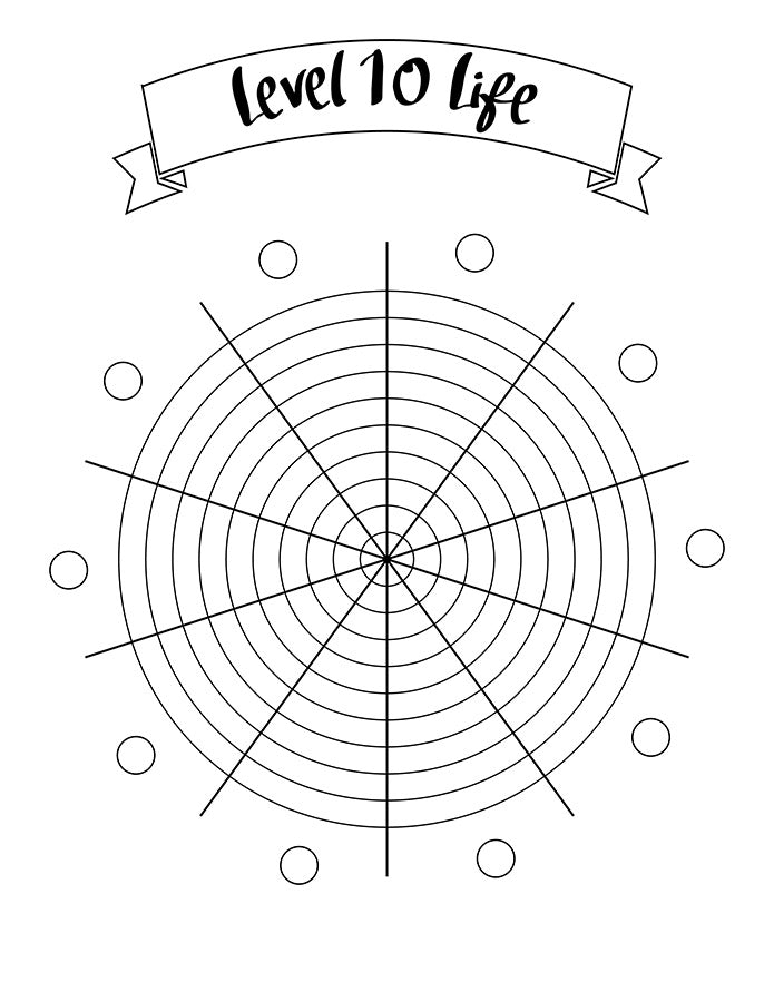 printable wheel of life template blank