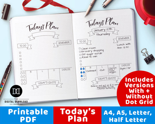 Today's Plan Daily Planner Printable