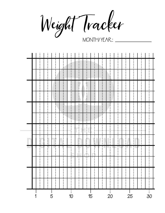 weekly weight tracker template