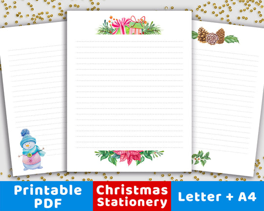 Christmas Stationery Printable from The Digital Download Shop