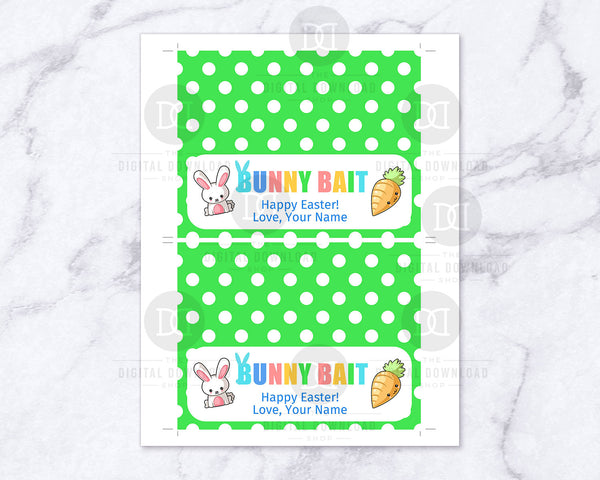 Bunny Bait Bag Topper Printable Editable | The Digital Download Shop