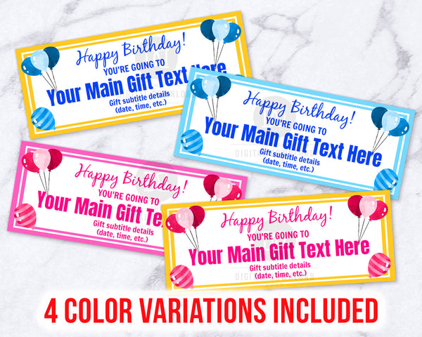 Event Ticket Editable Printable- Birthday | The Digital Download Shop