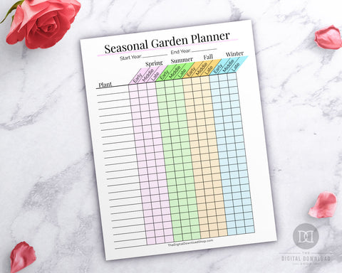 Free Printable Seasonal Garden Planner | The Digital Download Shop