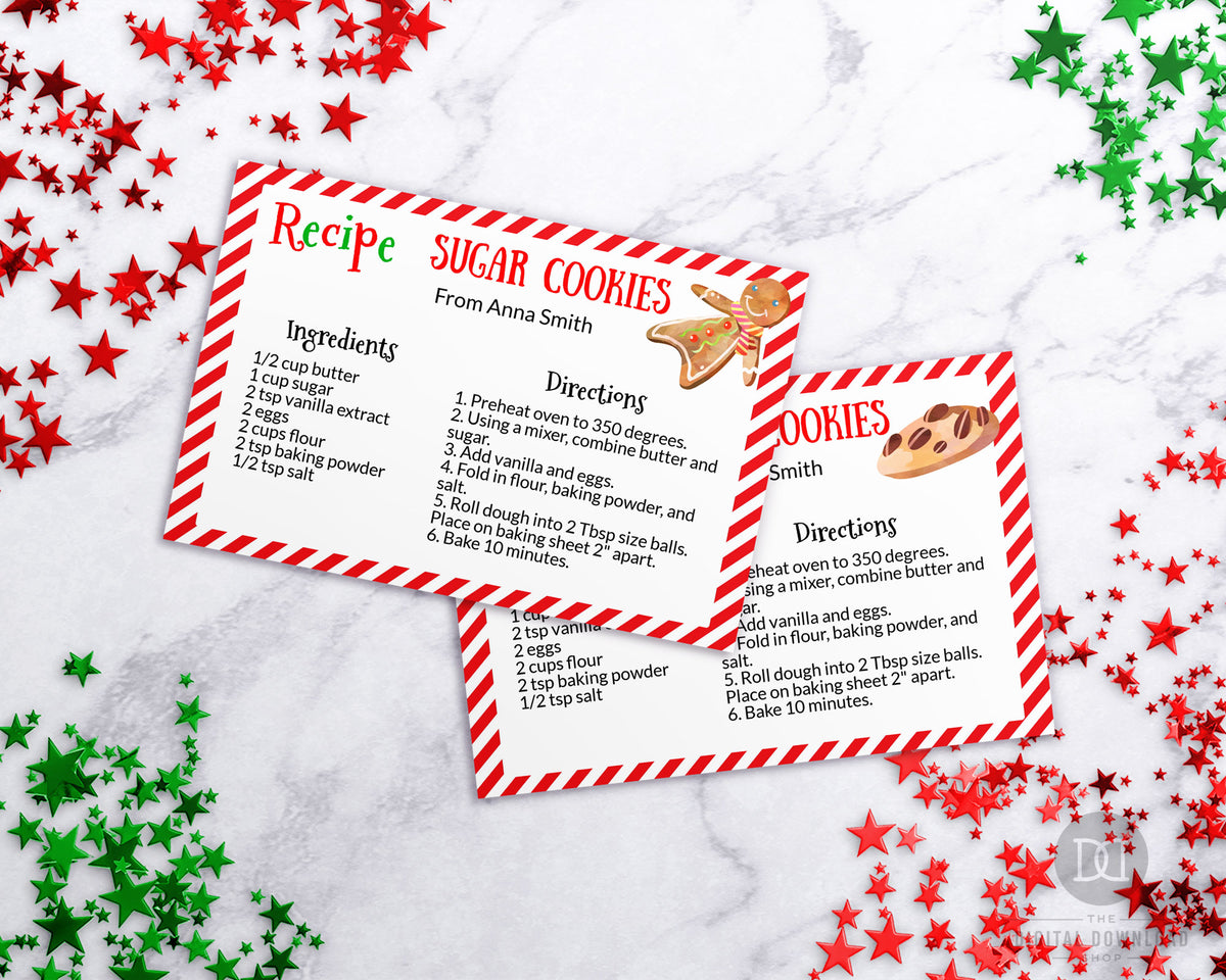 christmas-cookie-recipe-card-editable-printable-edit-online-the