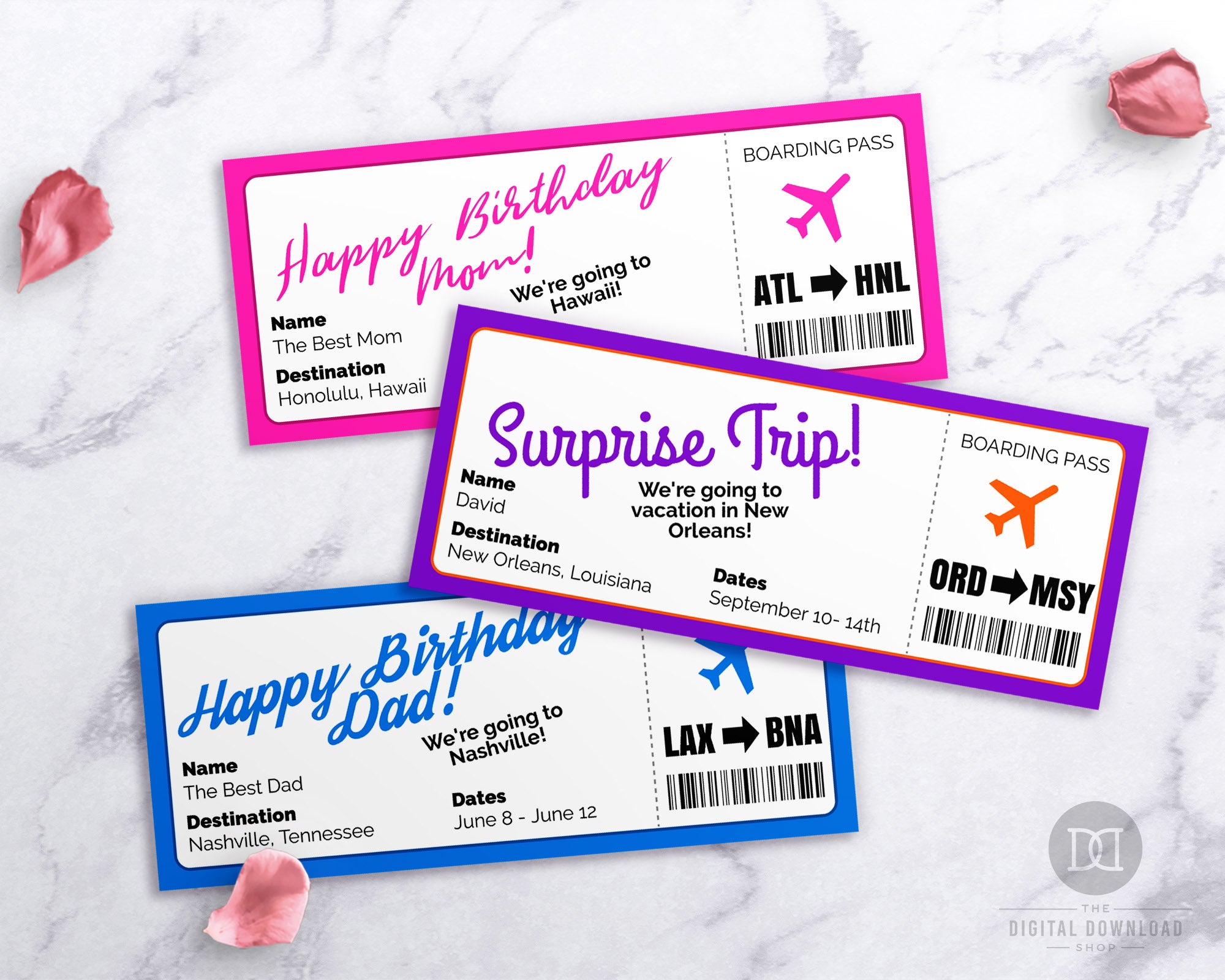 Printable Airline Ticket Template Database