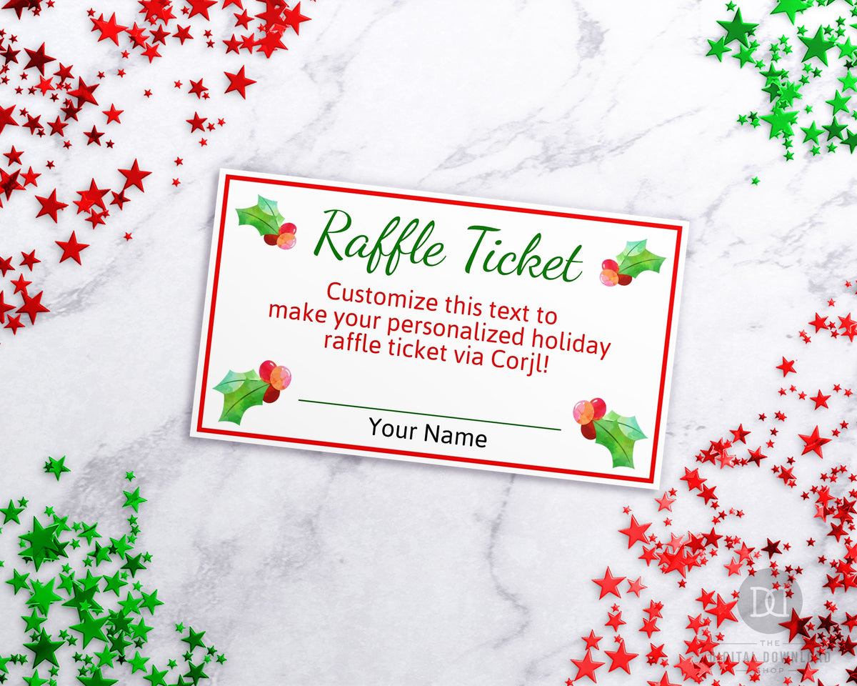 How To Do An Online Raffle Free Christmas Raffle Ticket Template