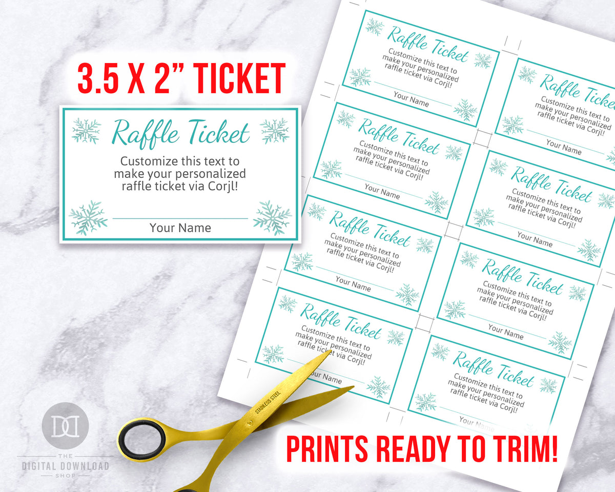 christmas raffle ticket template editable edit online the digital