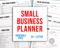 Download Small Business Planner Printable The Digital Download Shop