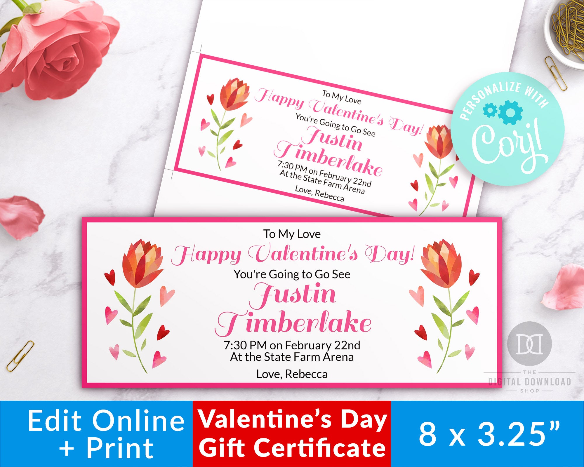 gift certificate valetines template word free download