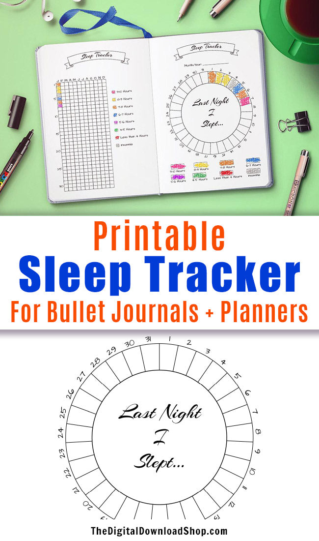 free printable bullet journal sleep tracker pinterest