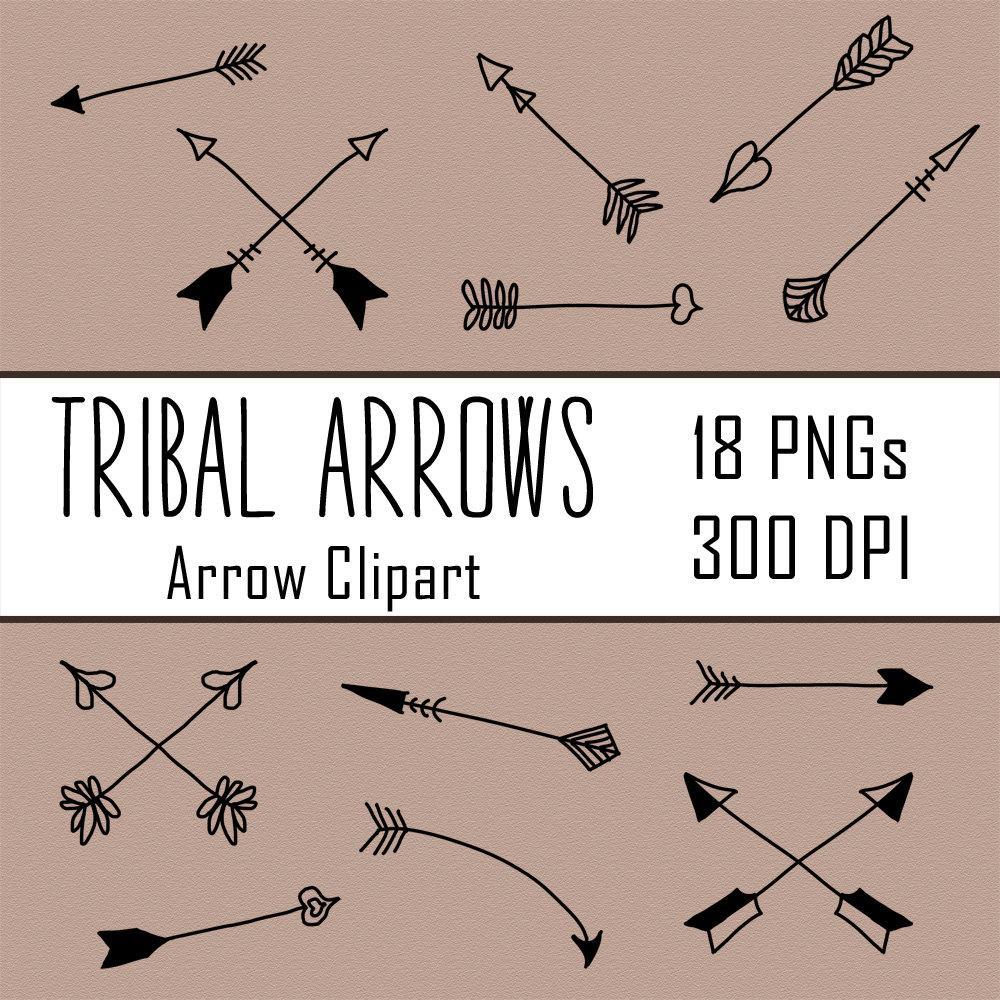 tribal-doodle-arrows-for-commercial-use-black-arrow-clipart-scrapbook