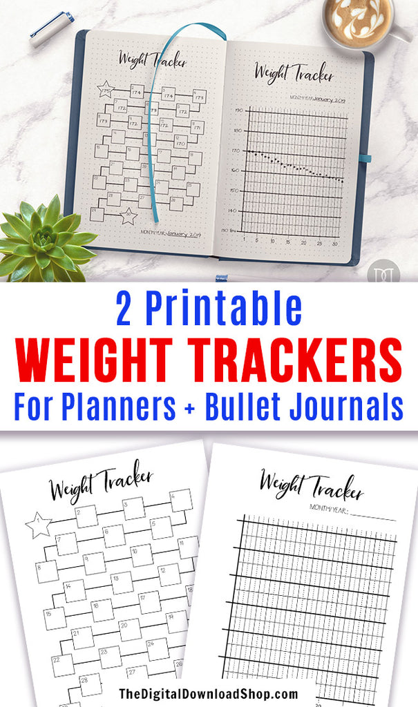 weight tracker bullet journal template