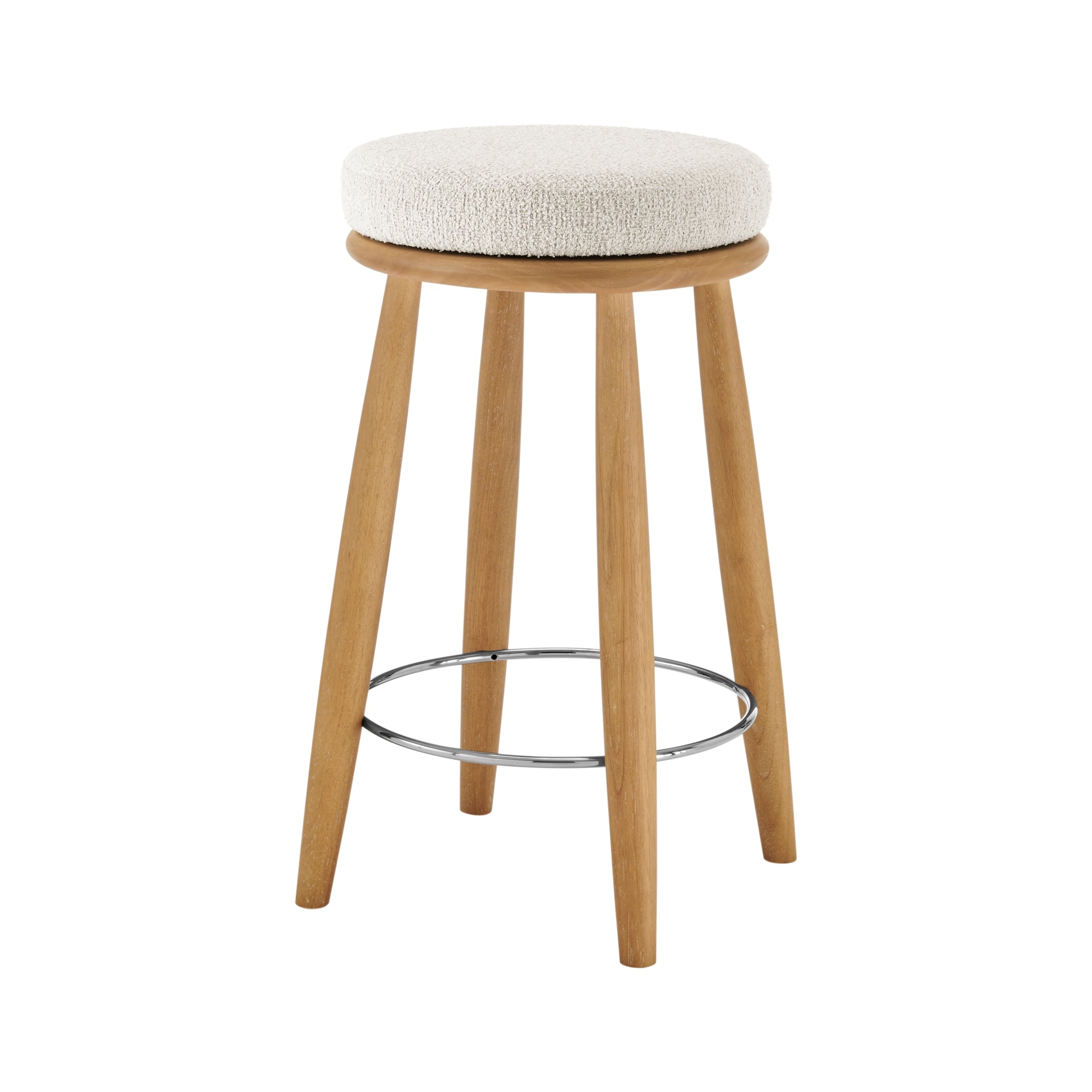 Deandre Fabric Backless Swivel Counter Stool