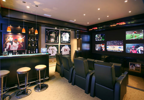 football themed man cave