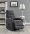 Tufted Upholstered Power Lift Recliner Charcoal - What A Room