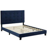 Melanie Queen Tufted Button Upholstered Performance Velvet Platform Bed - What A Room